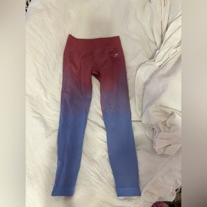 Gymshark Adapt Ombre Seamless Leggings - Rose Pink/Light Blue Size Small
